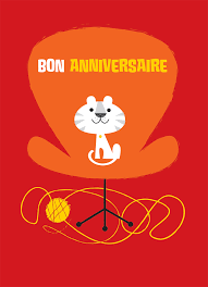 Carte Bon Anniversaire Chat Sur Chaise Boutique La Fiesta